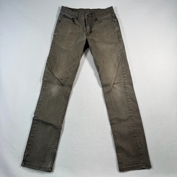 Levis Jeans Mens 30 Green 511 Slim Straight Low Rise Stretch - Picture 1 of 13